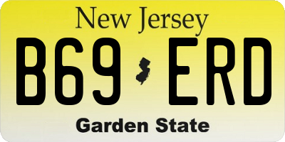 NJ license plate B69ERD