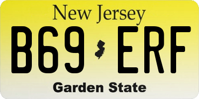 NJ license plate B69ERF