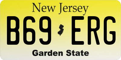 NJ license plate B69ERG