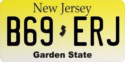 NJ license plate B69ERJ