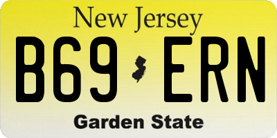 NJ license plate B69ERN