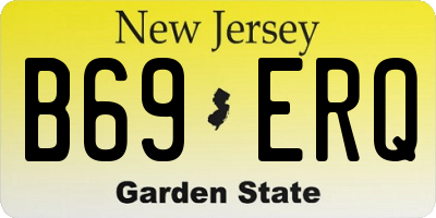 NJ license plate B69ERQ