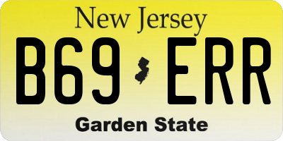 NJ license plate B69ERR