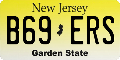 NJ license plate B69ERS
