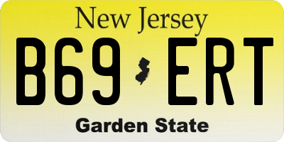 NJ license plate B69ERT