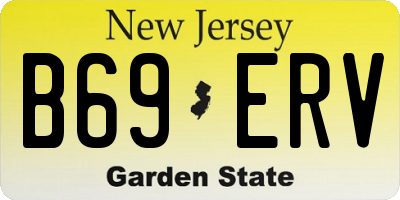 NJ license plate B69ERV