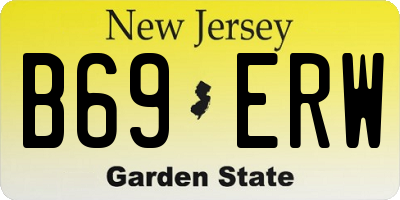 NJ license plate B69ERW