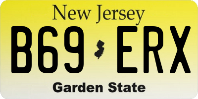 NJ license plate B69ERX