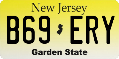 NJ license plate B69ERY