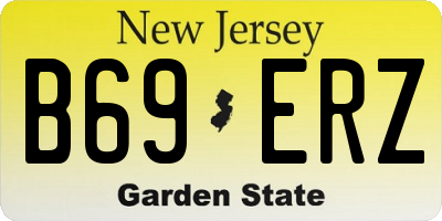 NJ license plate B69ERZ