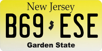NJ license plate B69ESE