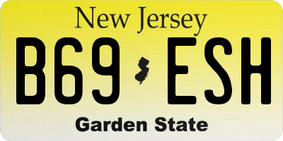 NJ license plate B69ESH