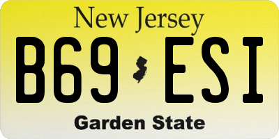 NJ license plate B69ESI
