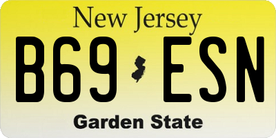 NJ license plate B69ESN