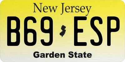 NJ license plate B69ESP
