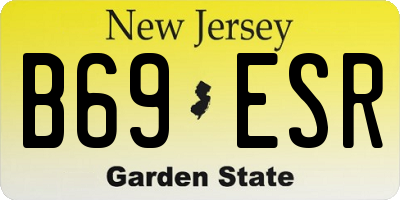 NJ license plate B69ESR