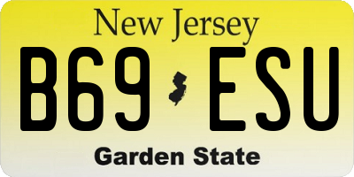 NJ license plate B69ESU