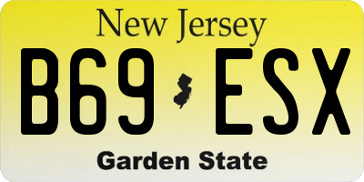NJ license plate B69ESX