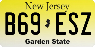 NJ license plate B69ESZ
