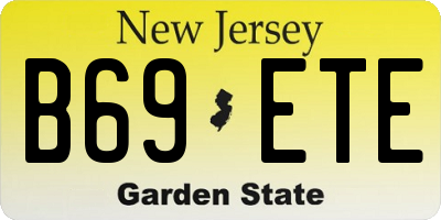 NJ license plate B69ETE