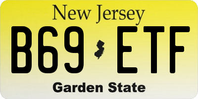 NJ license plate B69ETF