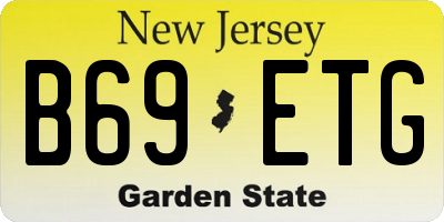 NJ license plate B69ETG