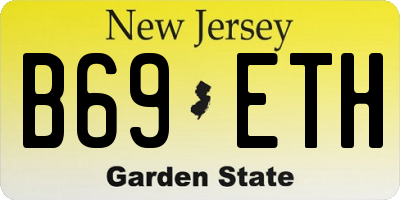 NJ license plate B69ETH