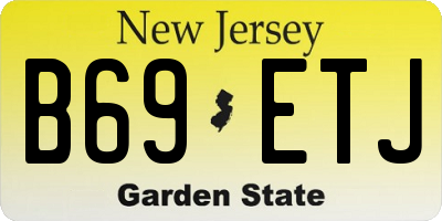 NJ license plate B69ETJ