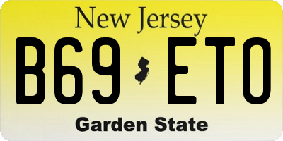 NJ license plate B69ETO