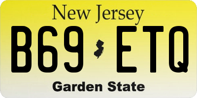 NJ license plate B69ETQ