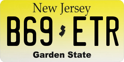 NJ license plate B69ETR