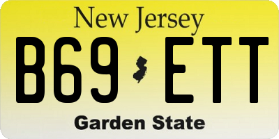 NJ license plate B69ETT
