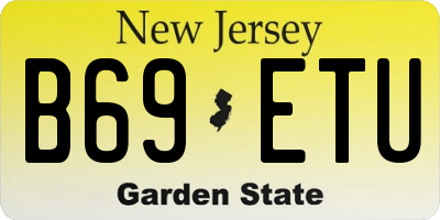 NJ license plate B69ETU
