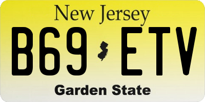 NJ license plate B69ETV
