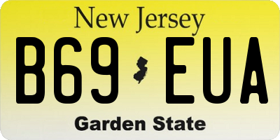 NJ license plate B69EUA