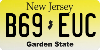 NJ license plate B69EUC