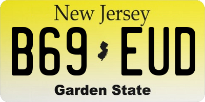 NJ license plate B69EUD