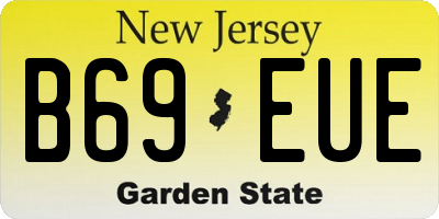 NJ license plate B69EUE