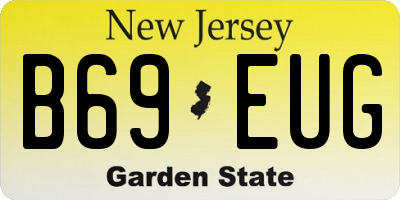 NJ license plate B69EUG