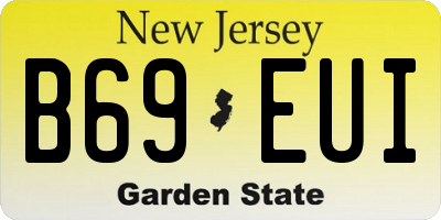 NJ license plate B69EUI