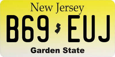 NJ license plate B69EUJ