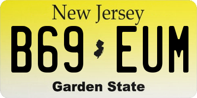NJ license plate B69EUM