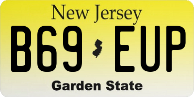 NJ license plate B69EUP