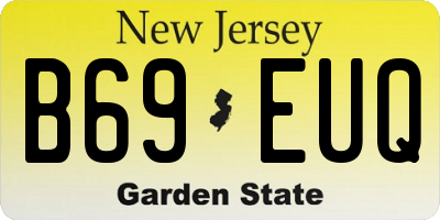 NJ license plate B69EUQ