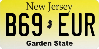 NJ license plate B69EUR