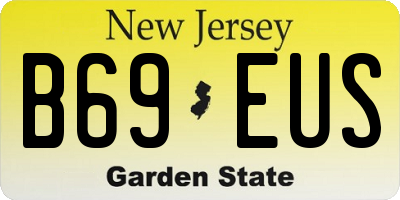 NJ license plate B69EUS