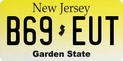 NJ license plate B69EUT