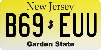 NJ license plate B69EUU