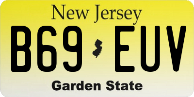 NJ license plate B69EUV