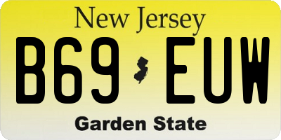 NJ license plate B69EUW